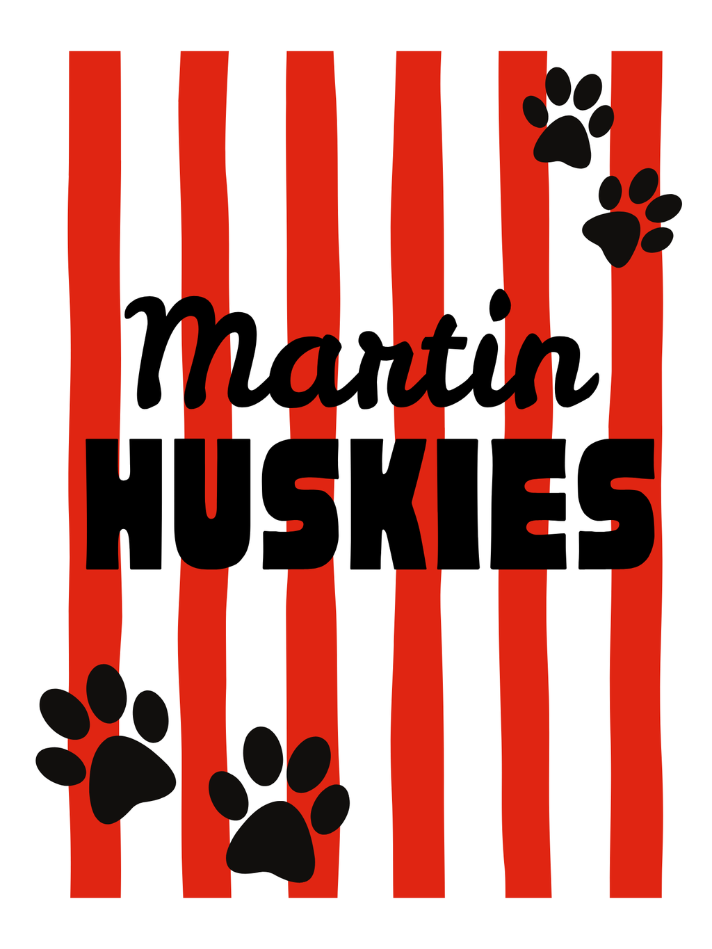 Martin Huskies Striped T-shirt