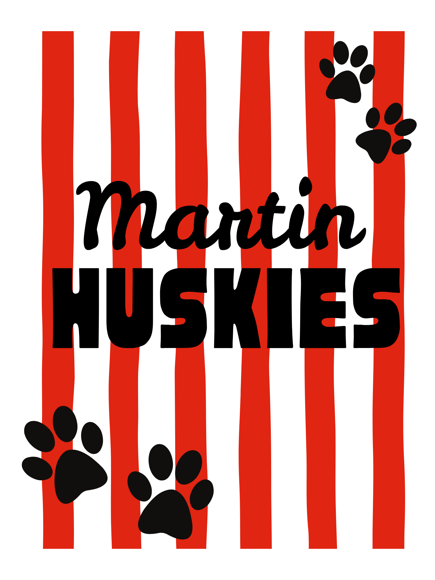 Martin Huskies Striped T-shirt