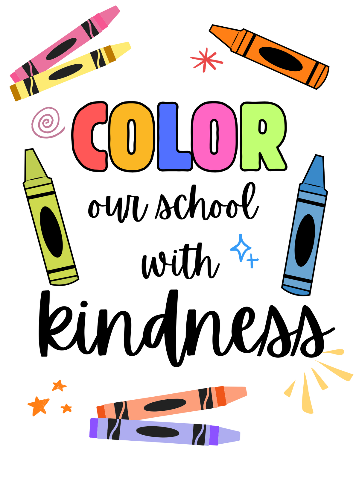 "Color our School with Kindness" Chesak 2026 Theme T-shirt
