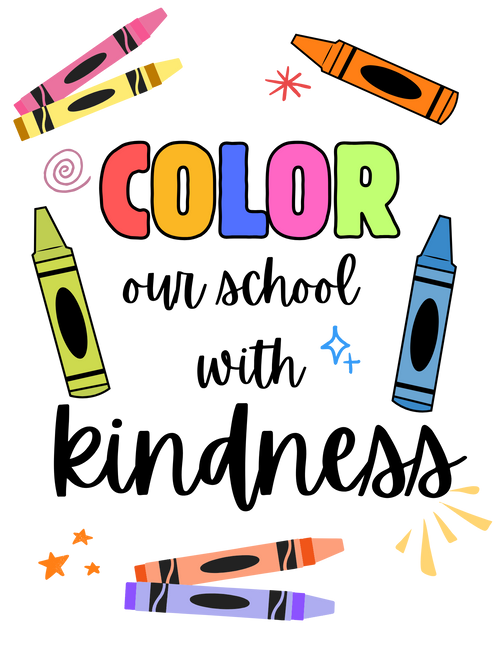 "Color our School with Kindness" Chesak 2026 Theme T-shirt